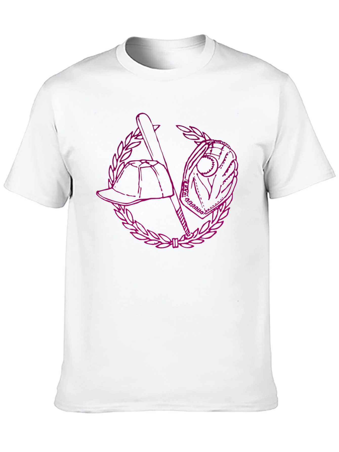 Baseball Graphic Tee - Black Cotton Blend Shirt