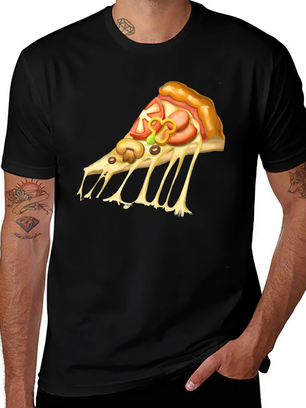 Pizza Graphic T-Shirt - Casual Tee