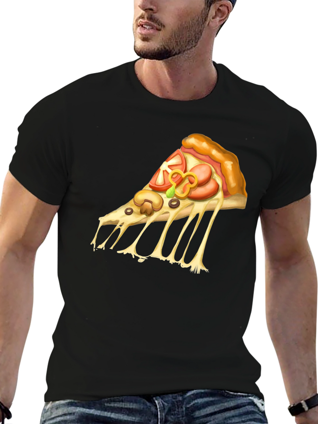 Pizza Graphic T-Shirt - Casual Tee
