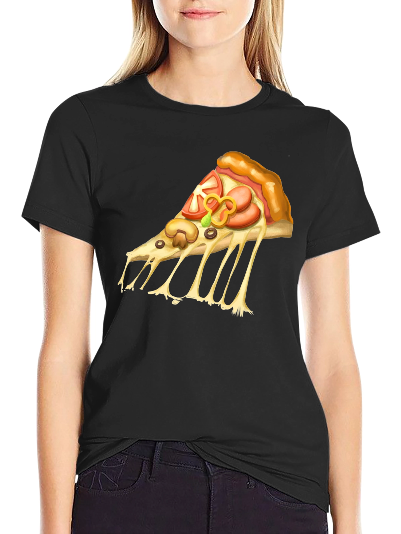 Pizza Graphic T-Shirt - Casual Tee