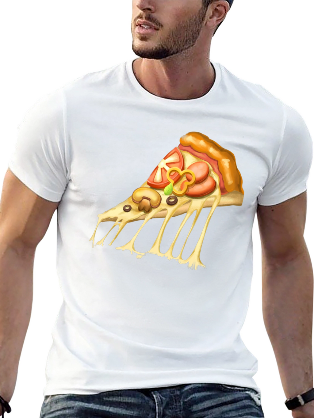 Pizza Graphic T-Shirt - Casual Tee