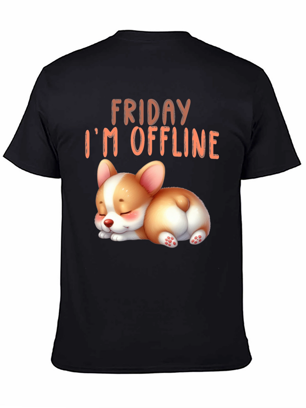 Friday Im Offline Corgi T-Shirt