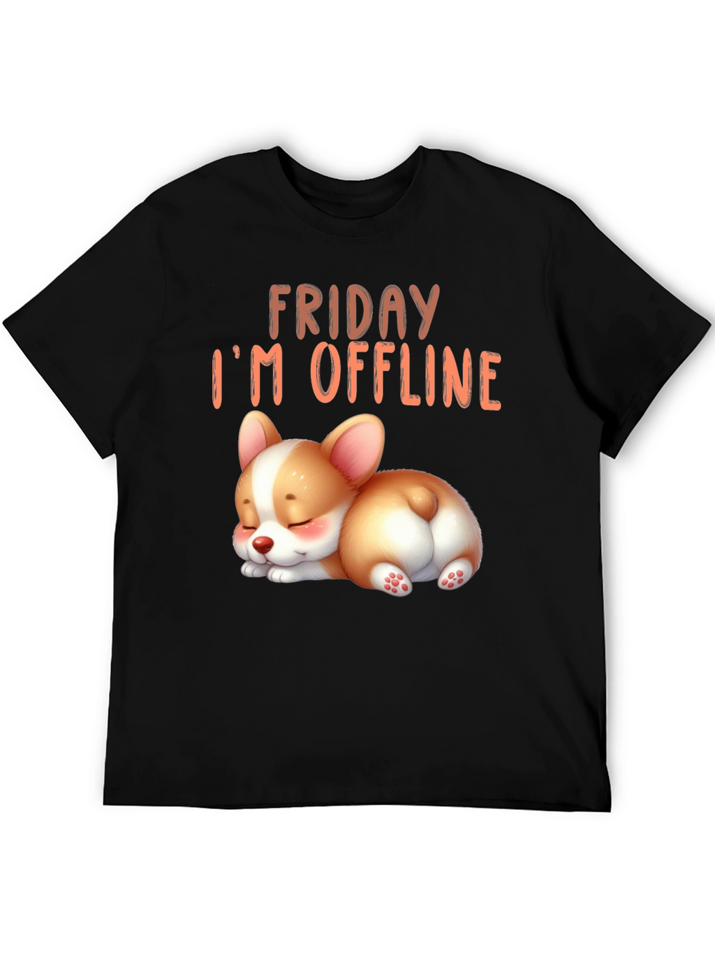 Friday Im Offline Corgi T-Shirt