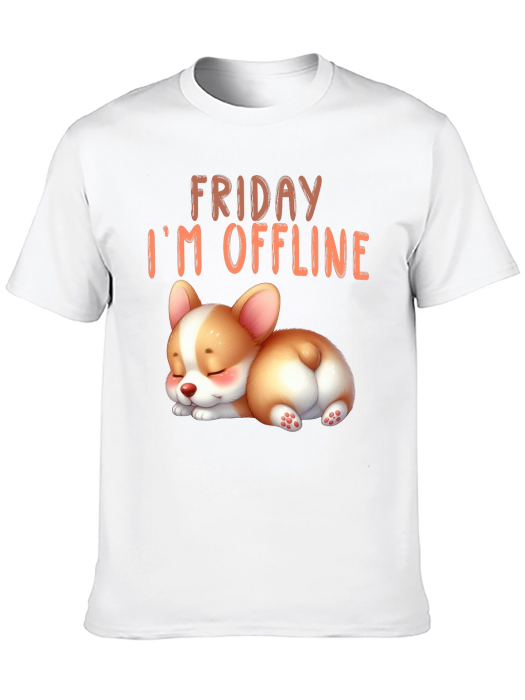 Friday Im Offline Corgi T-Shirt
