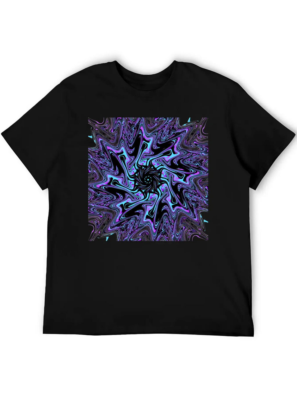 Galactic Black Hole Ectoplasm (Mandala) Stylish Everyday T-Shirt – Unisex Basic Cotton Tee