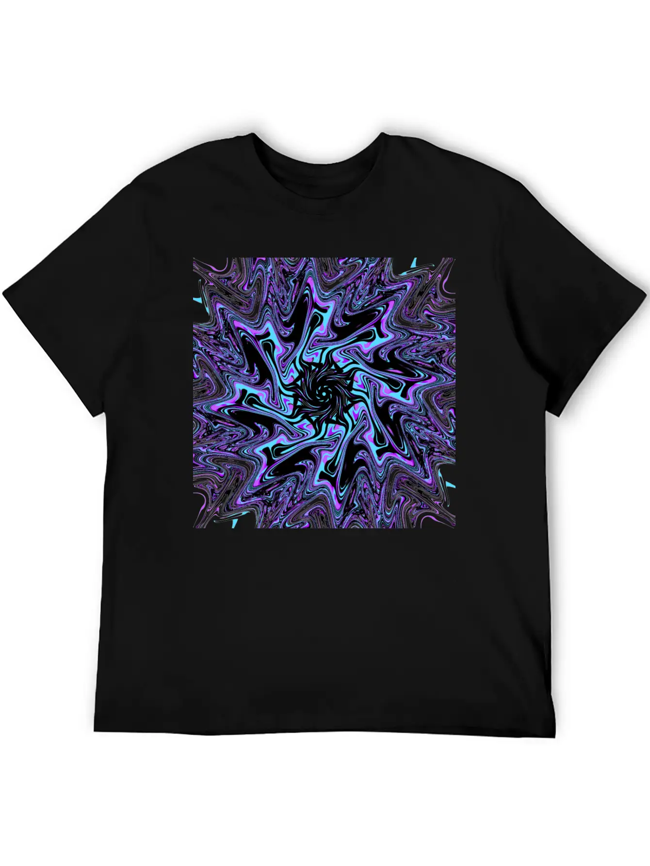 Galactic Black Hole Ectoplasm (Mandala) Stylish Everyday T-Shirt – Unisex Basic Cotton Tee