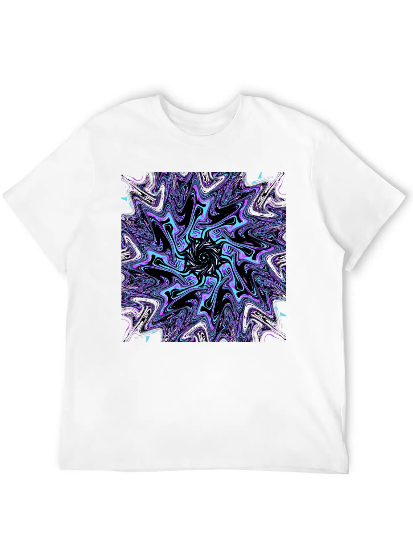 Galactic Black Hole Ectoplasm (Mandala) Stylish Everyday T-Shirt – Unisex Basic Cotton Tee