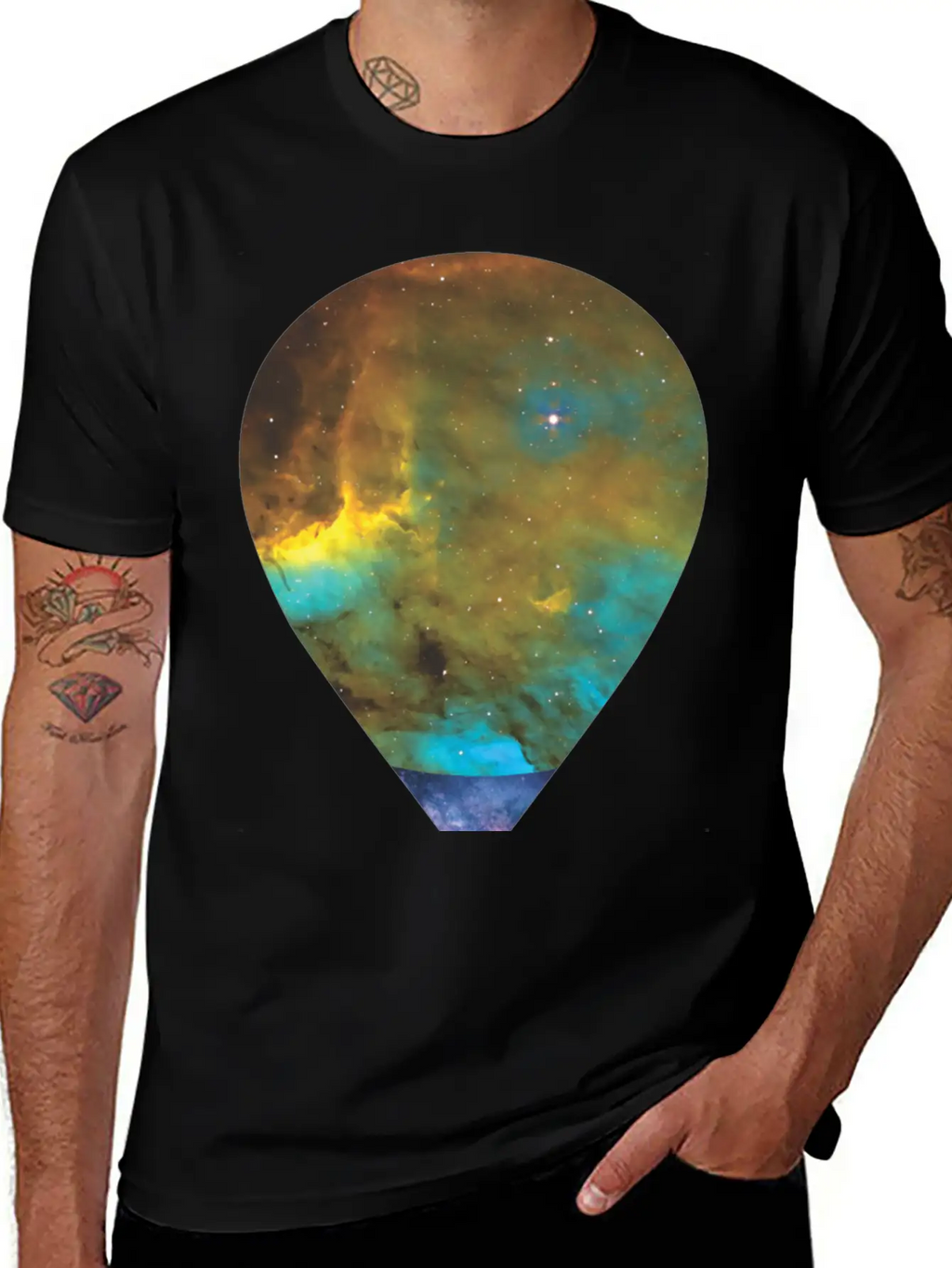 Galaxy Hot Air Balloon Unisex Casual T-Shirt – Clean Design For Daily Comfort
