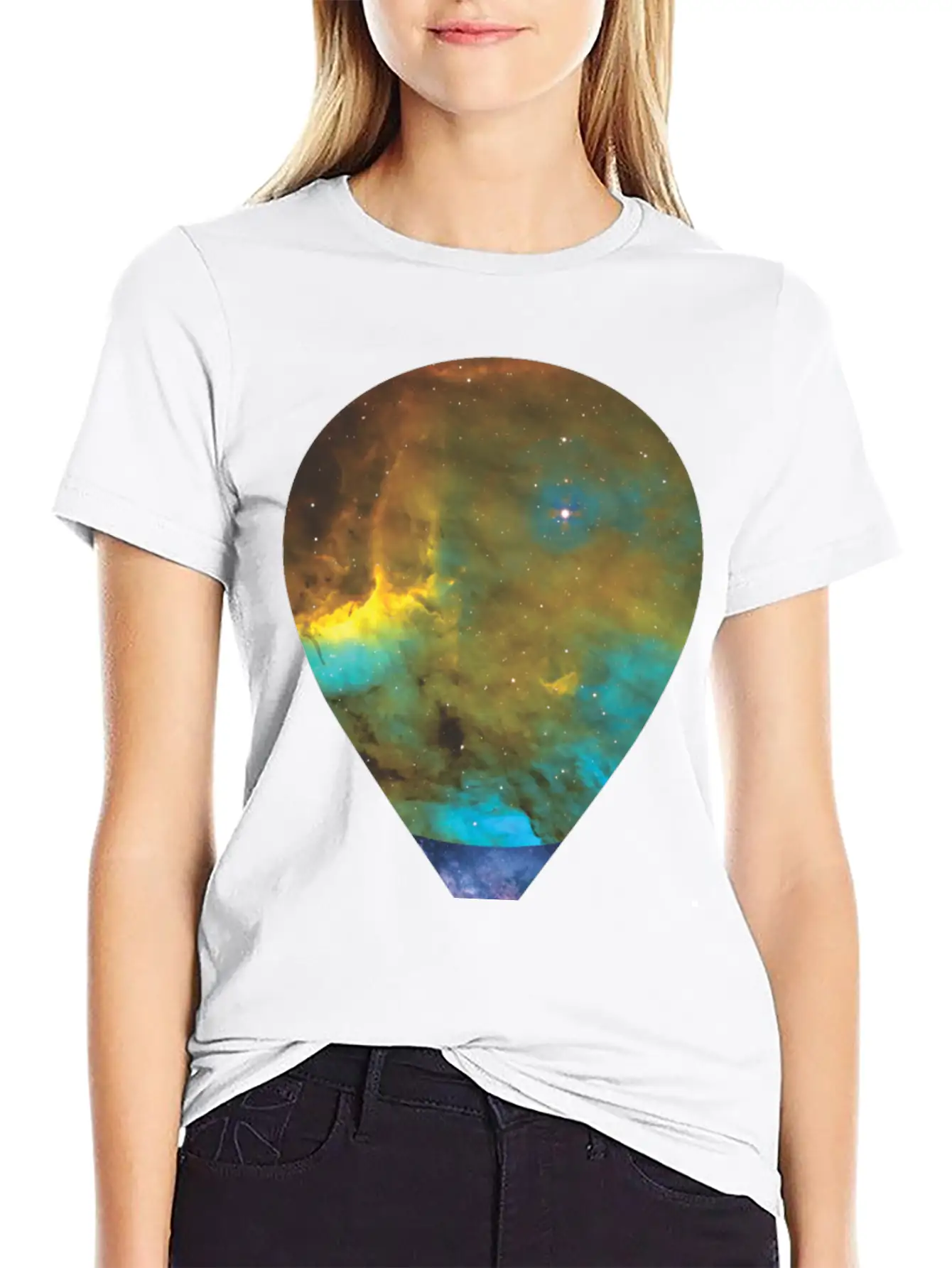Galaxy Hot Air Balloon Unisex Casual T-Shirt – Clean Design For Daily Comfort