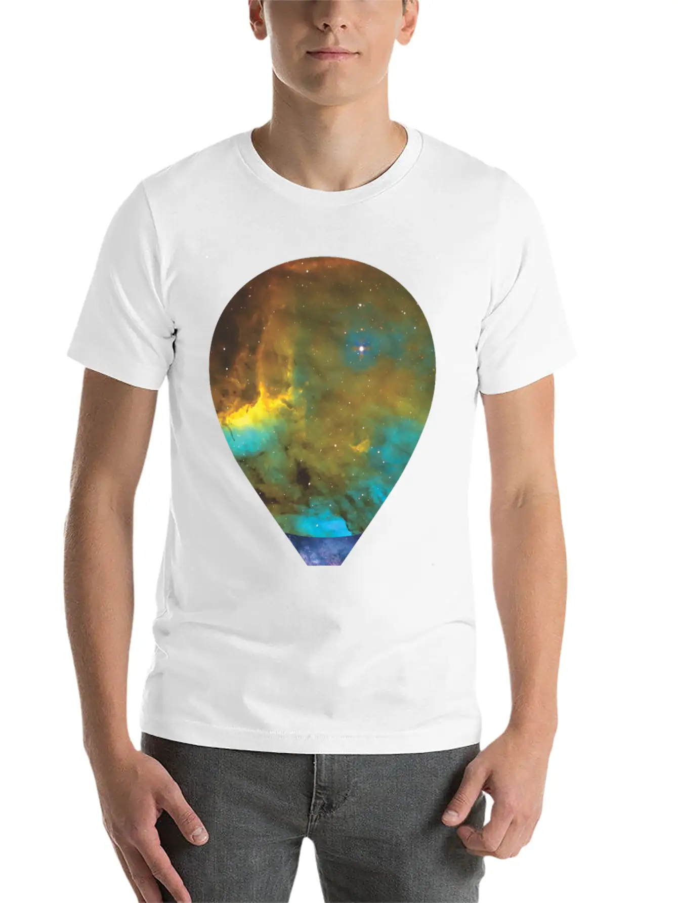 Galaxy Hot Air Balloon Unisex Casual T-Shirt – Clean Design For Daily Comfort