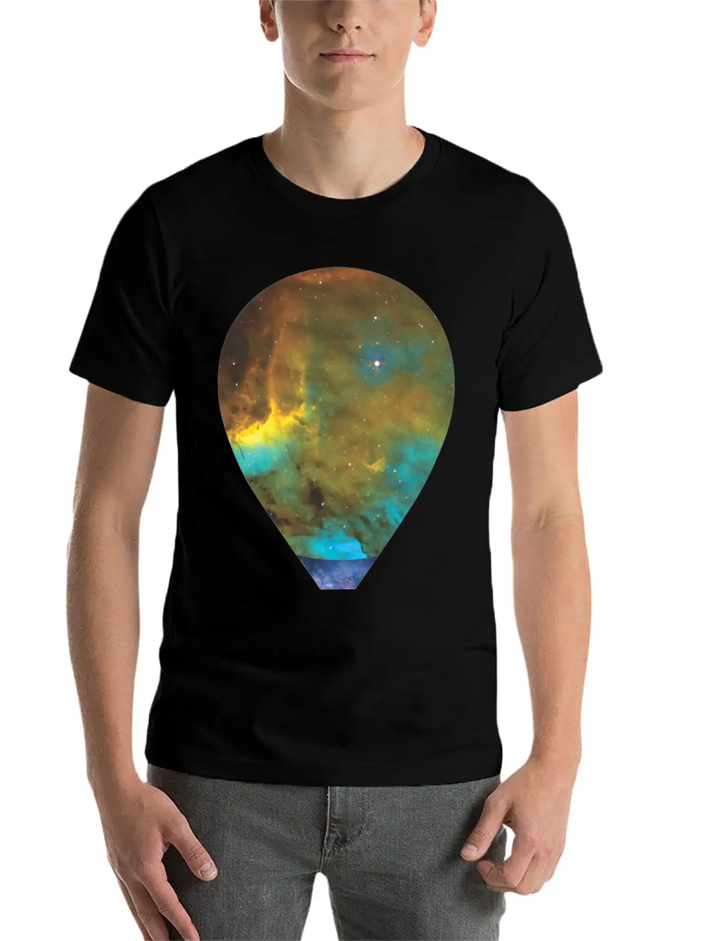 Galaxy Hot Air Balloon Unisex Casual T-Shirt – Clean Design For Daily Comfort