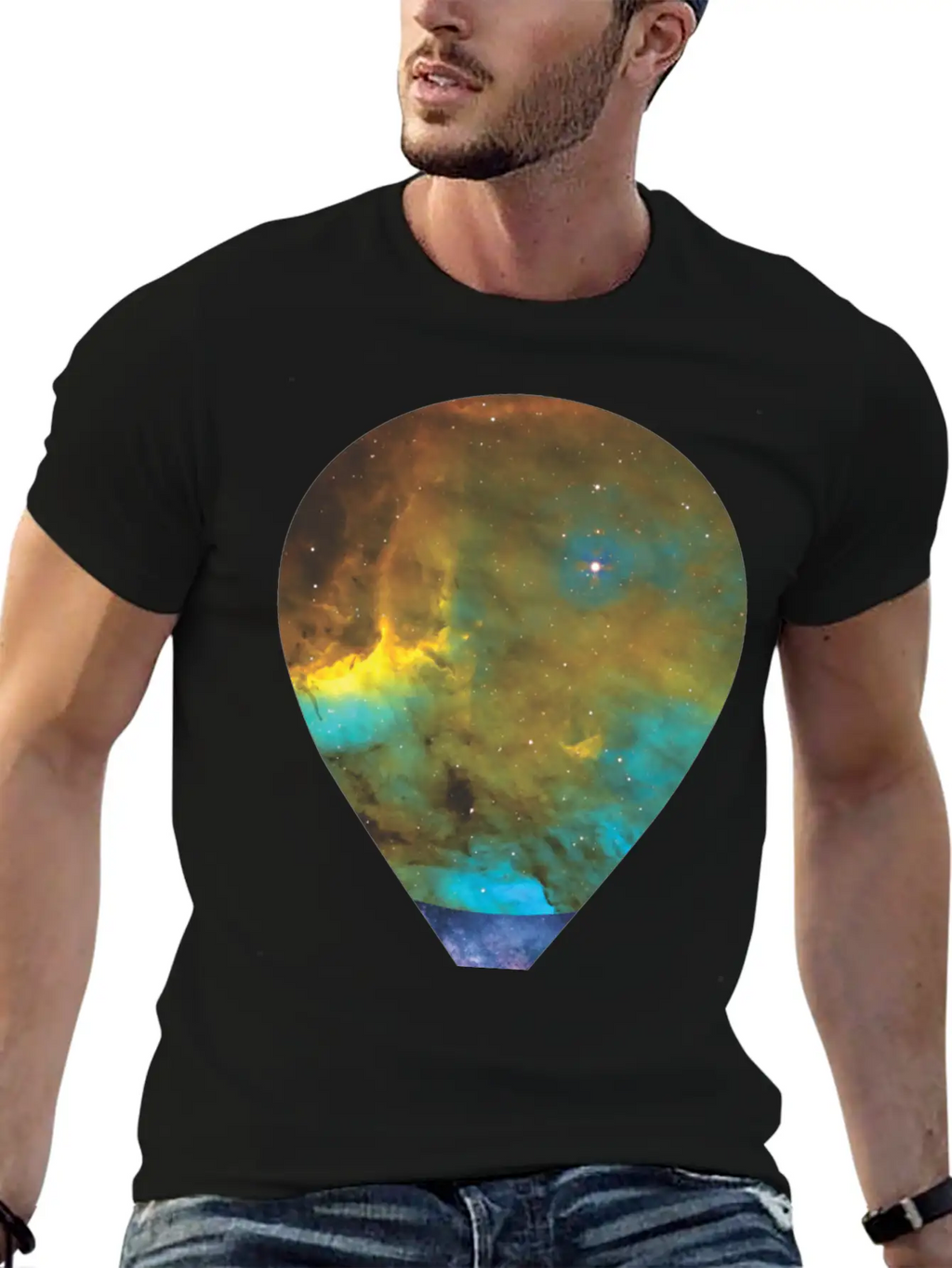 Galaxy Hot Air Balloon Unisex Casual T-Shirt – Clean Design For Daily Comfort