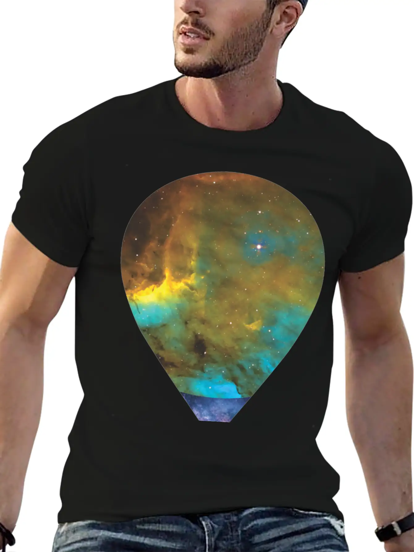 Galaxy Hot Air Balloon Unisex Casual T-Shirt – Clean Design For Daily Comfort
