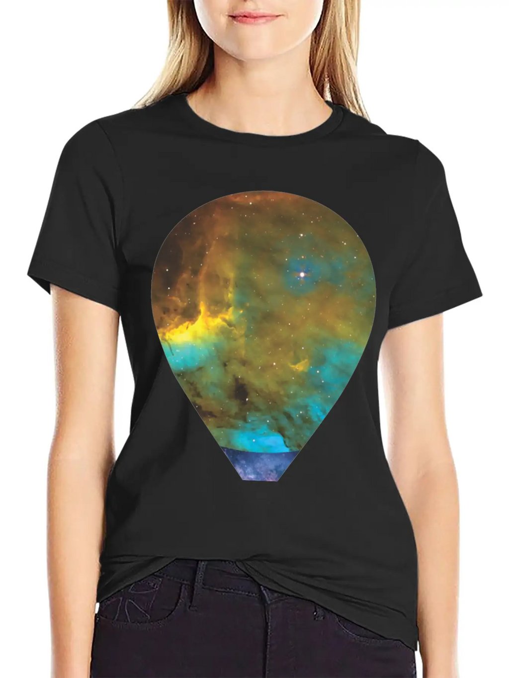Galaxy Hot Air Balloon Unisex Casual T-Shirt – Clean Design For Daily Comfort
