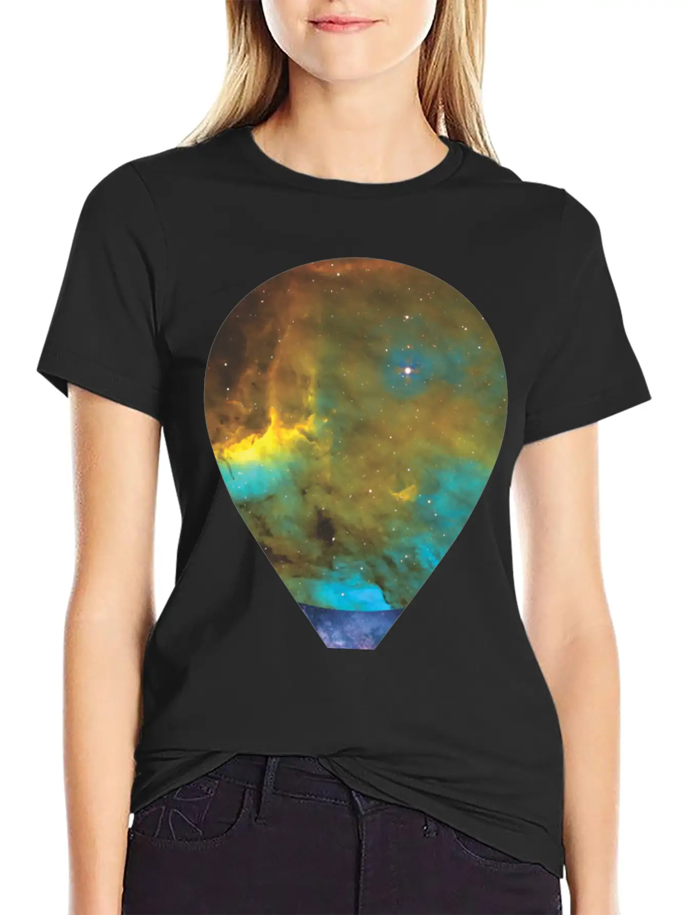 Galaxy Hot Air Balloon Unisex Casual T-Shirt – Clean Design For Daily Comfort