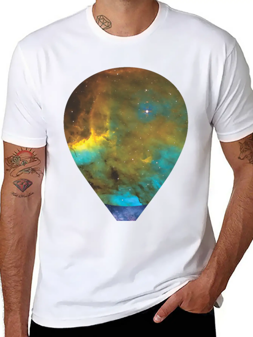Galaxy Hot Air Balloon Unisex Casual T-Shirt – Clean Design For Daily Comfort