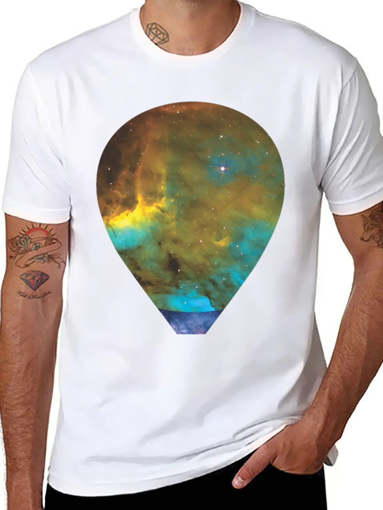 Galaxy Hot Air Balloon Unisex Casual T-Shirt – Clean Design For Daily Comfort