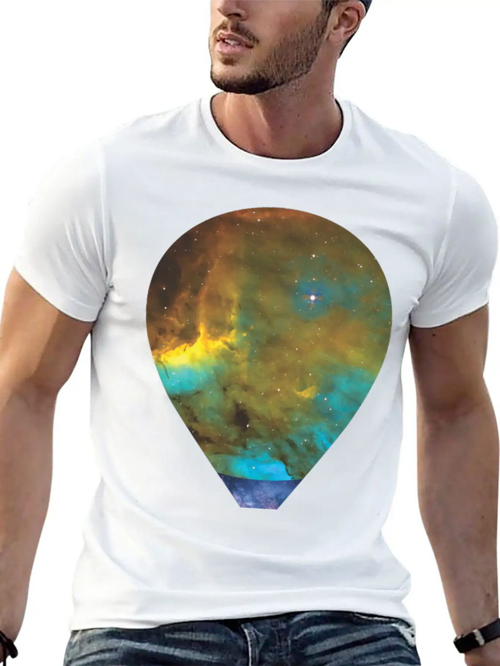 Galaxy Hot Air Balloon Unisex Casual T-Shirt – Clean Design For Daily Comfort