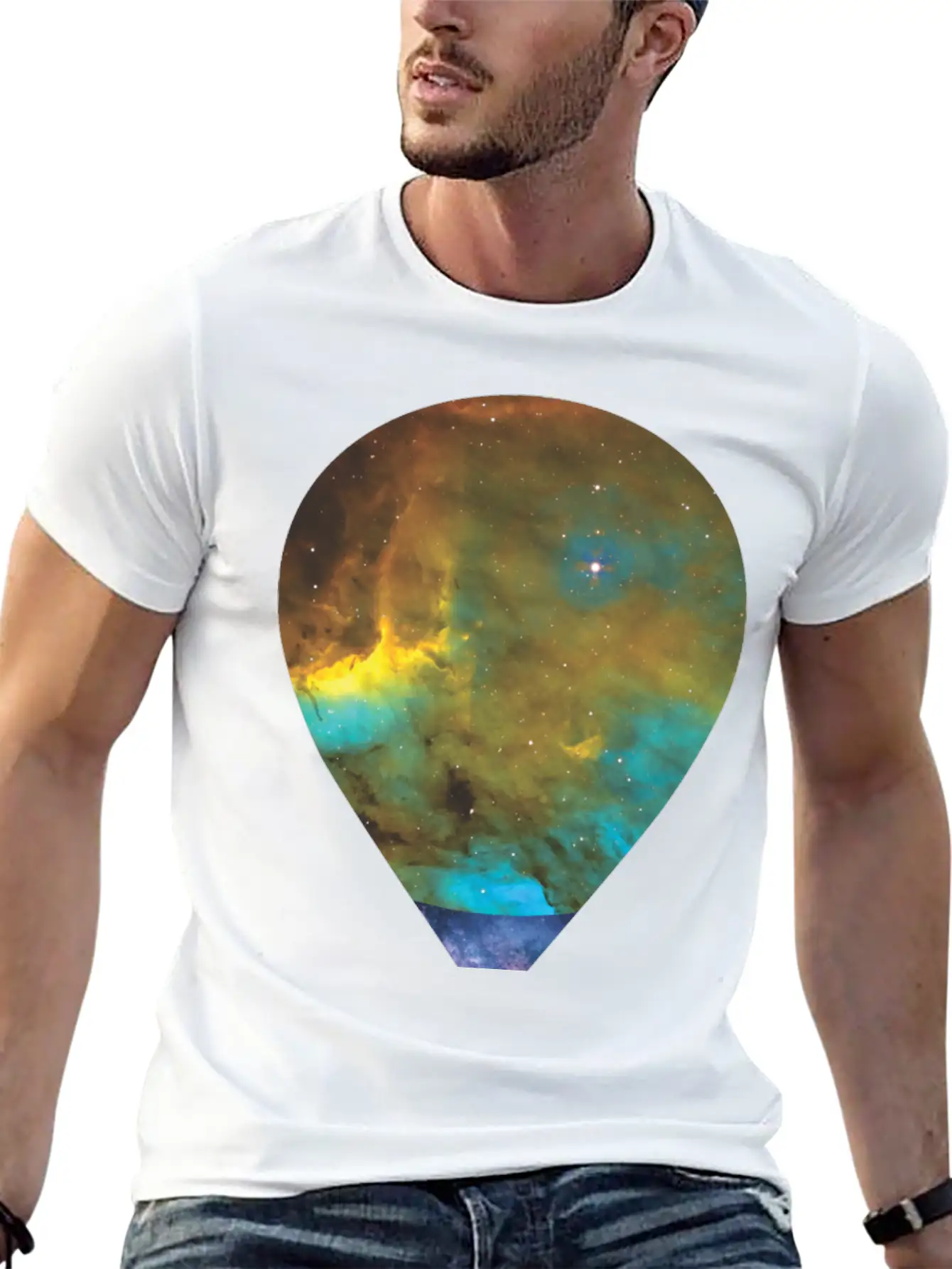 Galaxy Hot Air Balloon Unisex Casual T-Shirt – Clean Design For Daily Comfort