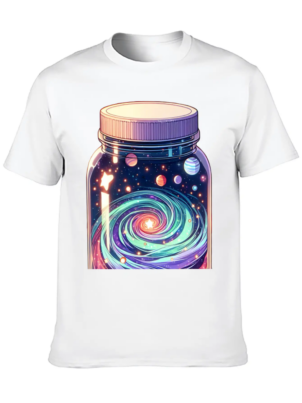 Galaxy In A Jar Basic Graphic T-Shirt – Daily Comfort In Soft Cotton