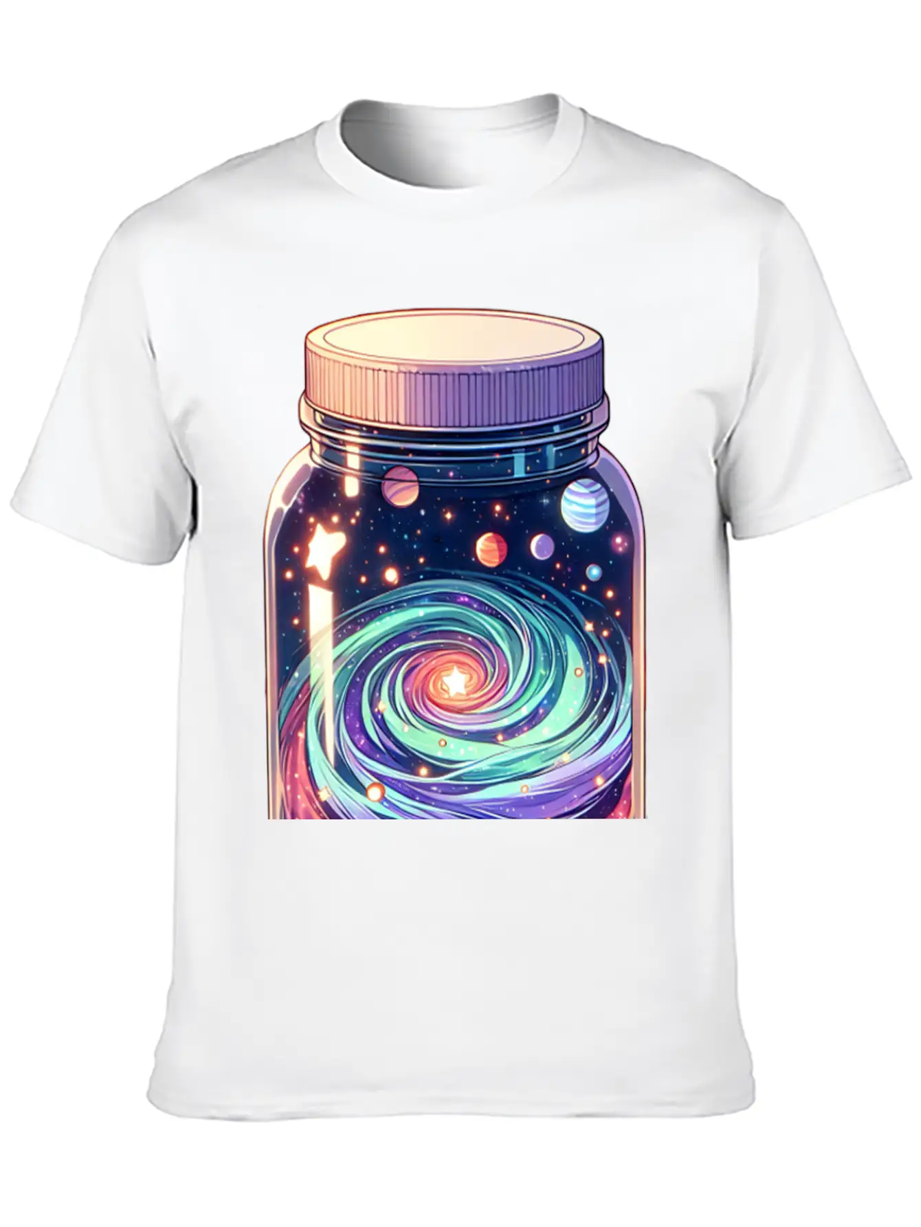 Galaxy In A Jar Basic Graphic T-Shirt – Daily Comfort In Soft Cotton