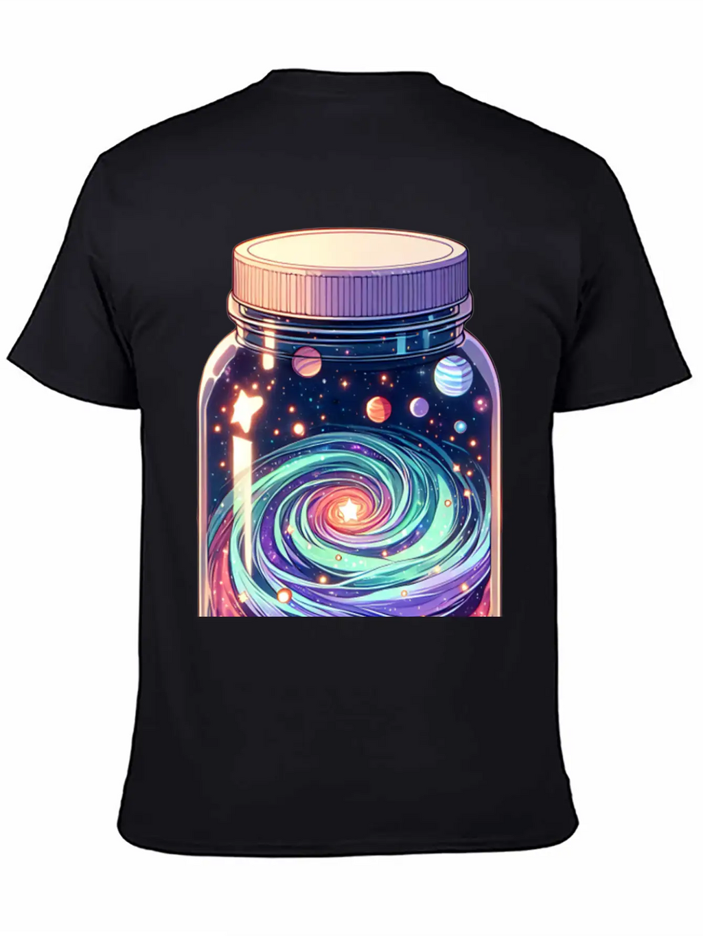 Galaxy In A Jar Basic Graphic T-Shirt – Daily Comfort In Soft Cotton