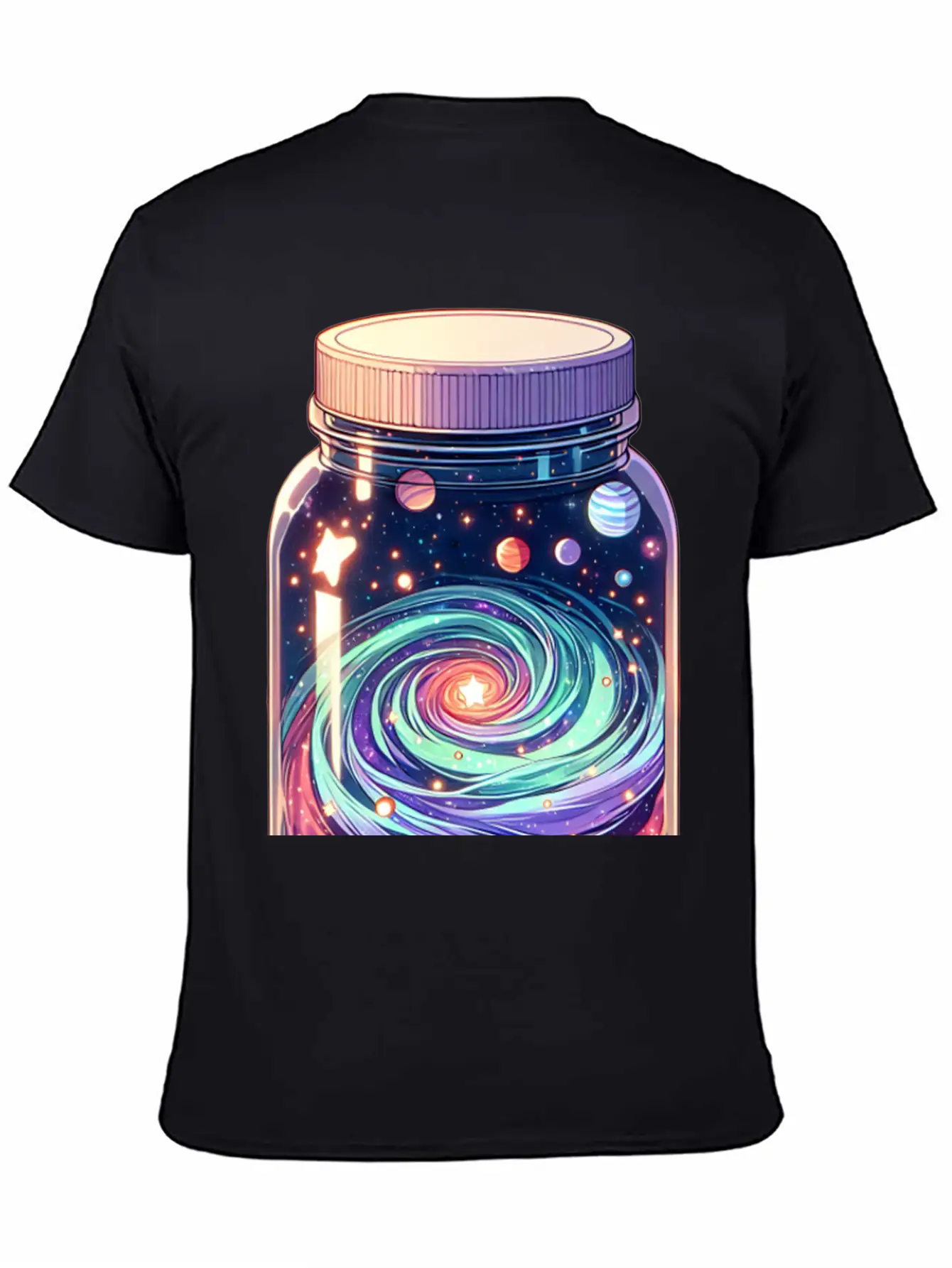 Galaxy In A Jar Basic Graphic T-Shirt – Daily Comfort In Soft Cotton