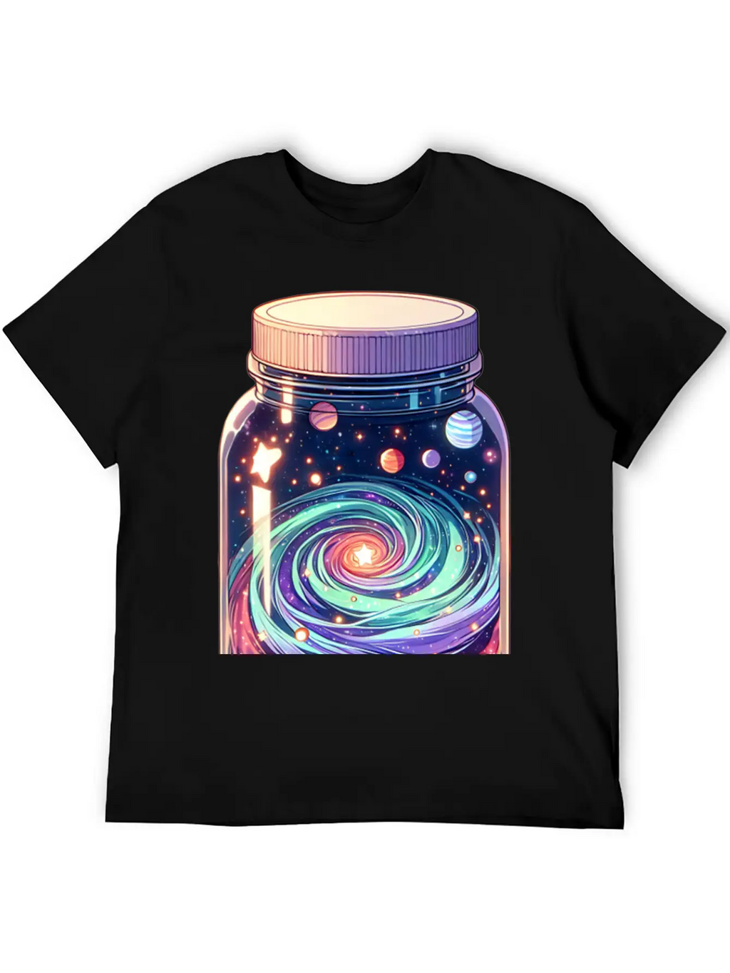 Galaxy In A Jar Basic Graphic T-Shirt – Daily Comfort In Soft Cotton