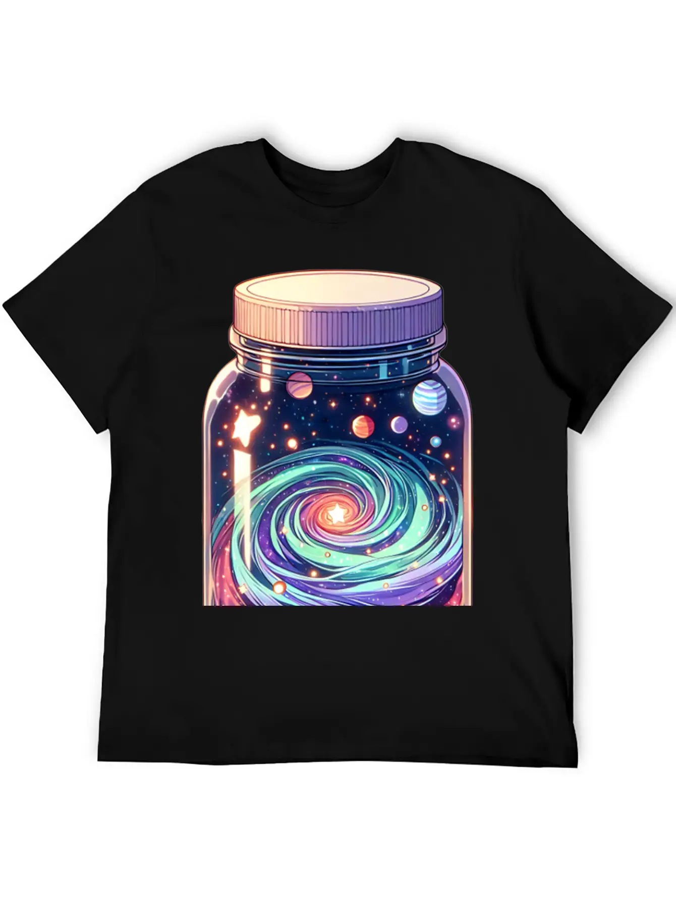 Galaxy In A Jar Basic Graphic T-Shirt – Daily Comfort In Soft Cotton