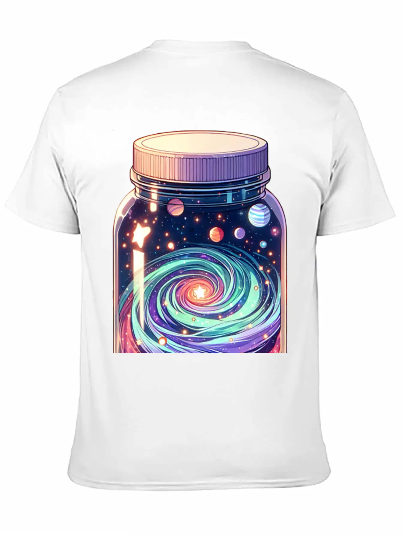 Galaxy In A Jar Basic Graphic T-Shirt – Daily Comfort In Soft Cotton