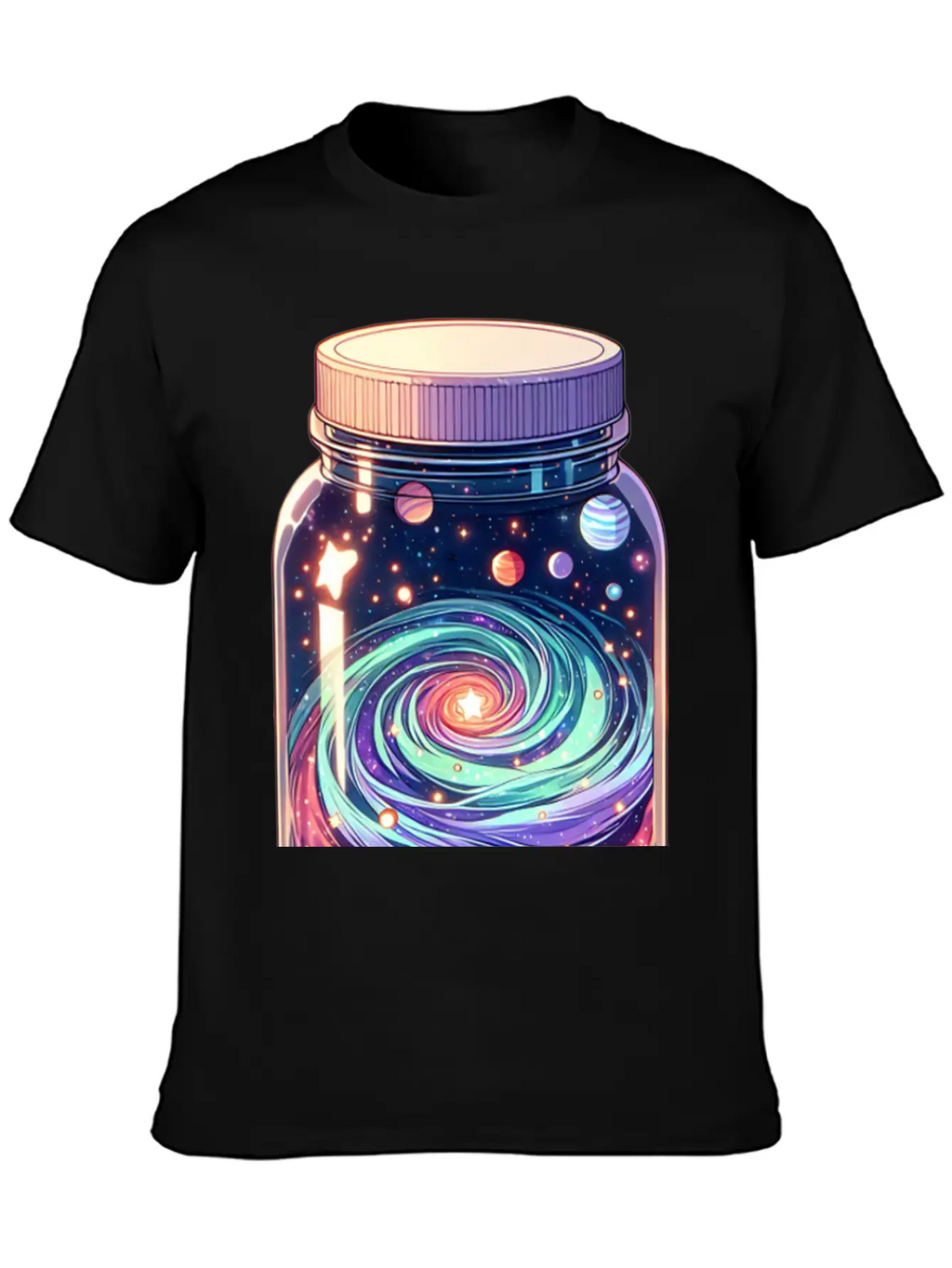 Galaxy In A Jar Basic Graphic T-Shirt – Daily Comfort In Soft Cotton