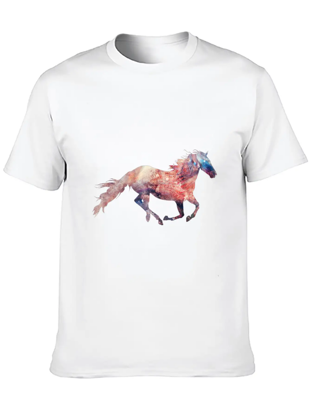 Galaxy Of Horse Essential Cotton Tee For Daily Outfits – Unisex Style