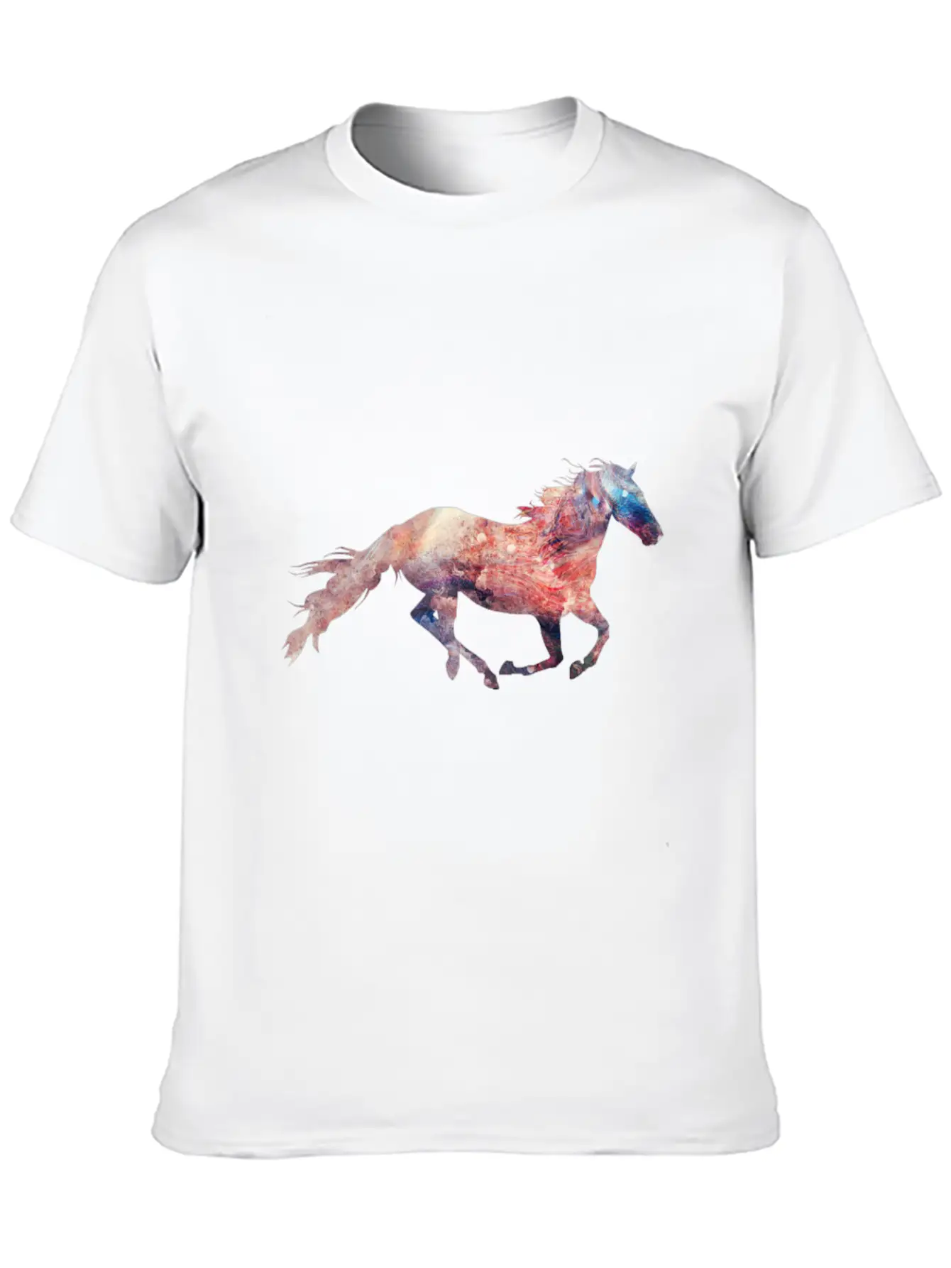 Galaxy Of Horse Essential Cotton Tee For Daily Outfits – Unisex Style
