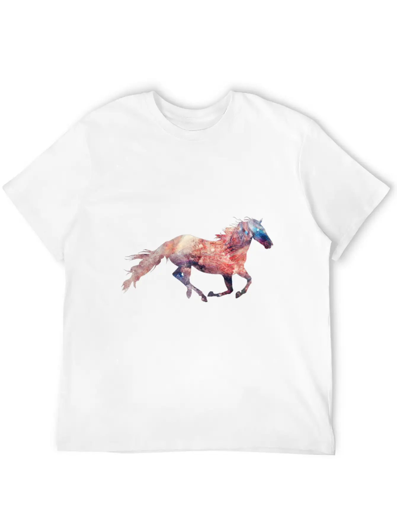 Galaxy Of Horse Essential Cotton Tee For Daily Outfits – Unisex Style
