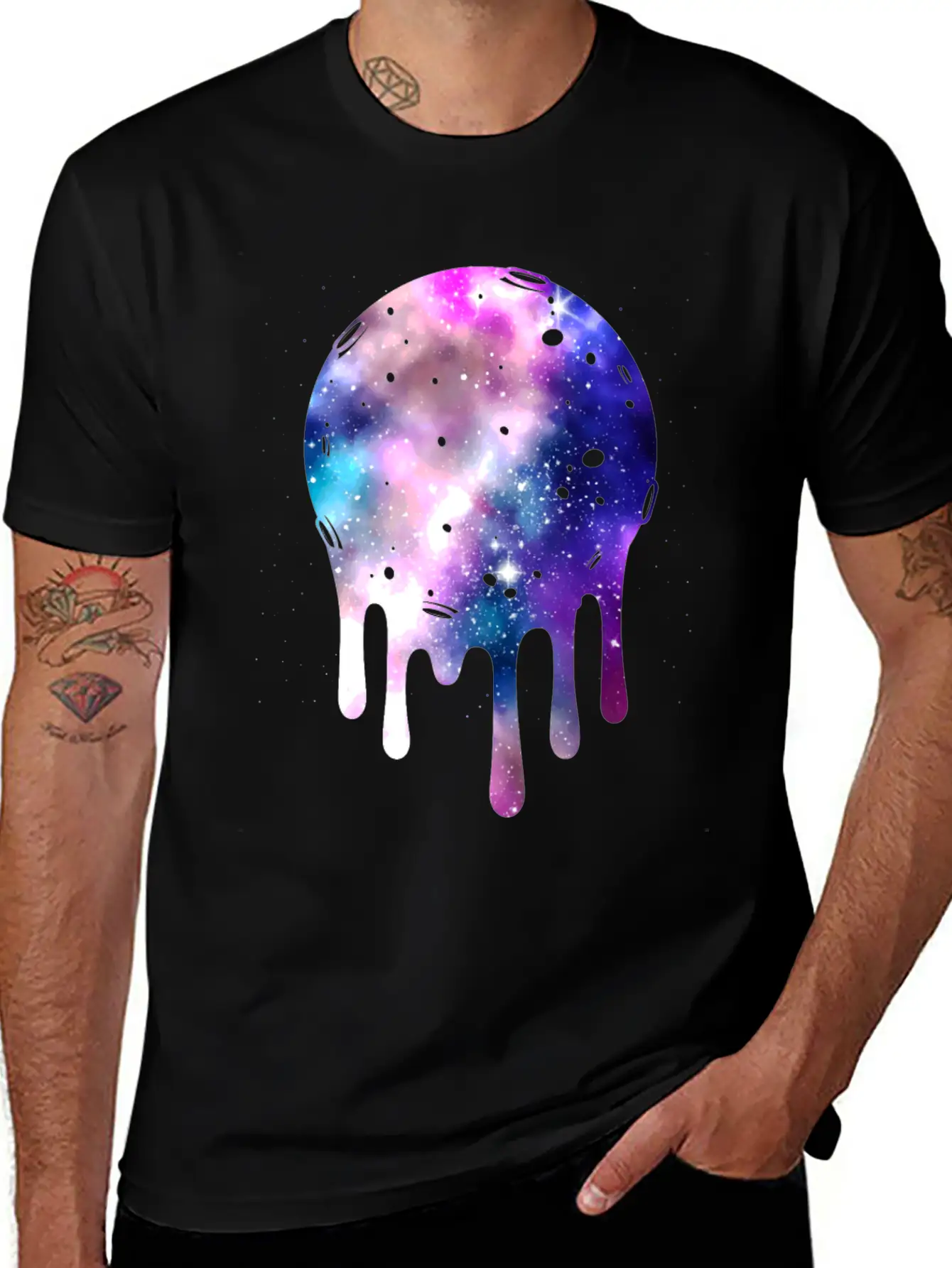 Galaxy Pastel Goth Moon Kawaii Space Basic Graphic T-Shirt – Daily Comfort In Soft Cotton