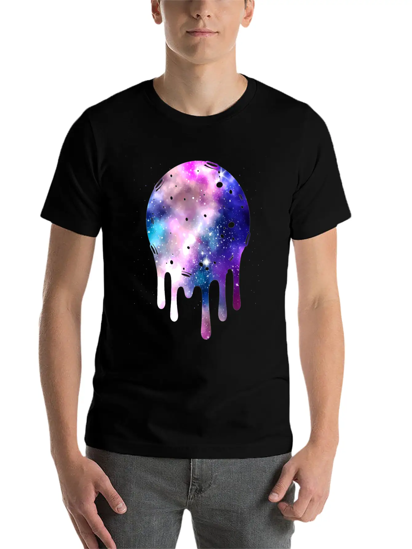 Galaxy Pastel Goth Moon Kawaii Space Basic Graphic T-Shirt – Daily Comfort In Soft Cotton