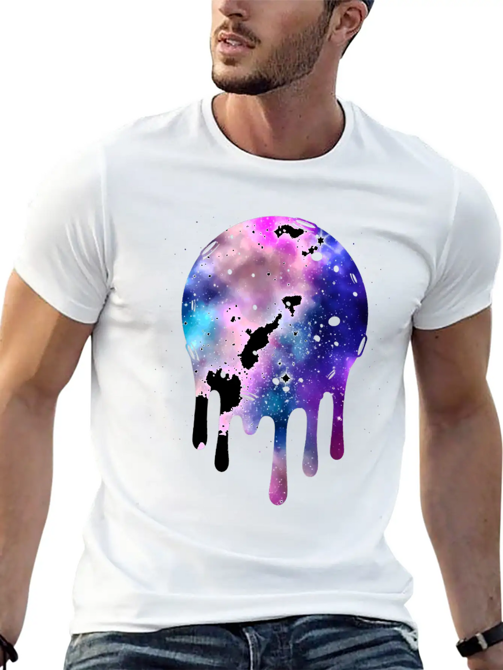 Galaxy Pastel Goth Moon Kawaii Space Basic Graphic T-Shirt – Daily Comfort In Soft Cotton