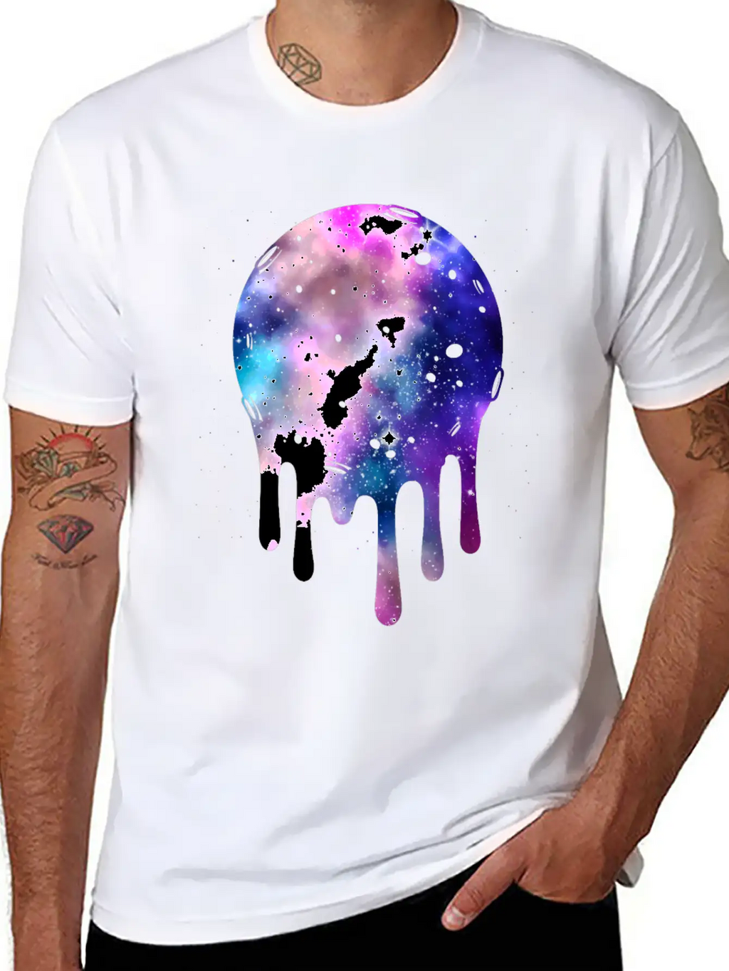 Galaxy Pastel Goth Moon Kawaii Space Basic Graphic T-Shirt – Daily Comfort In Soft Cotton
