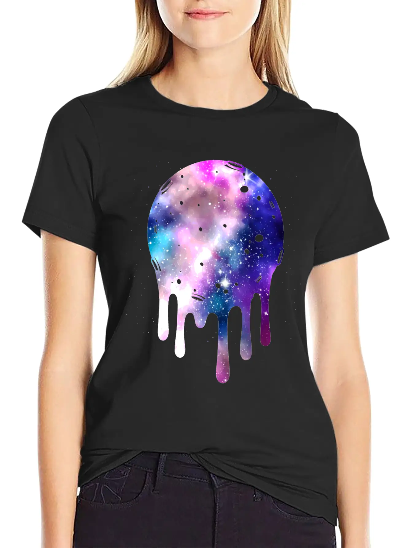Galaxy Pastel Goth Moon Kawaii Space Basic Graphic T-Shirt – Daily Comfort In Soft Cotton