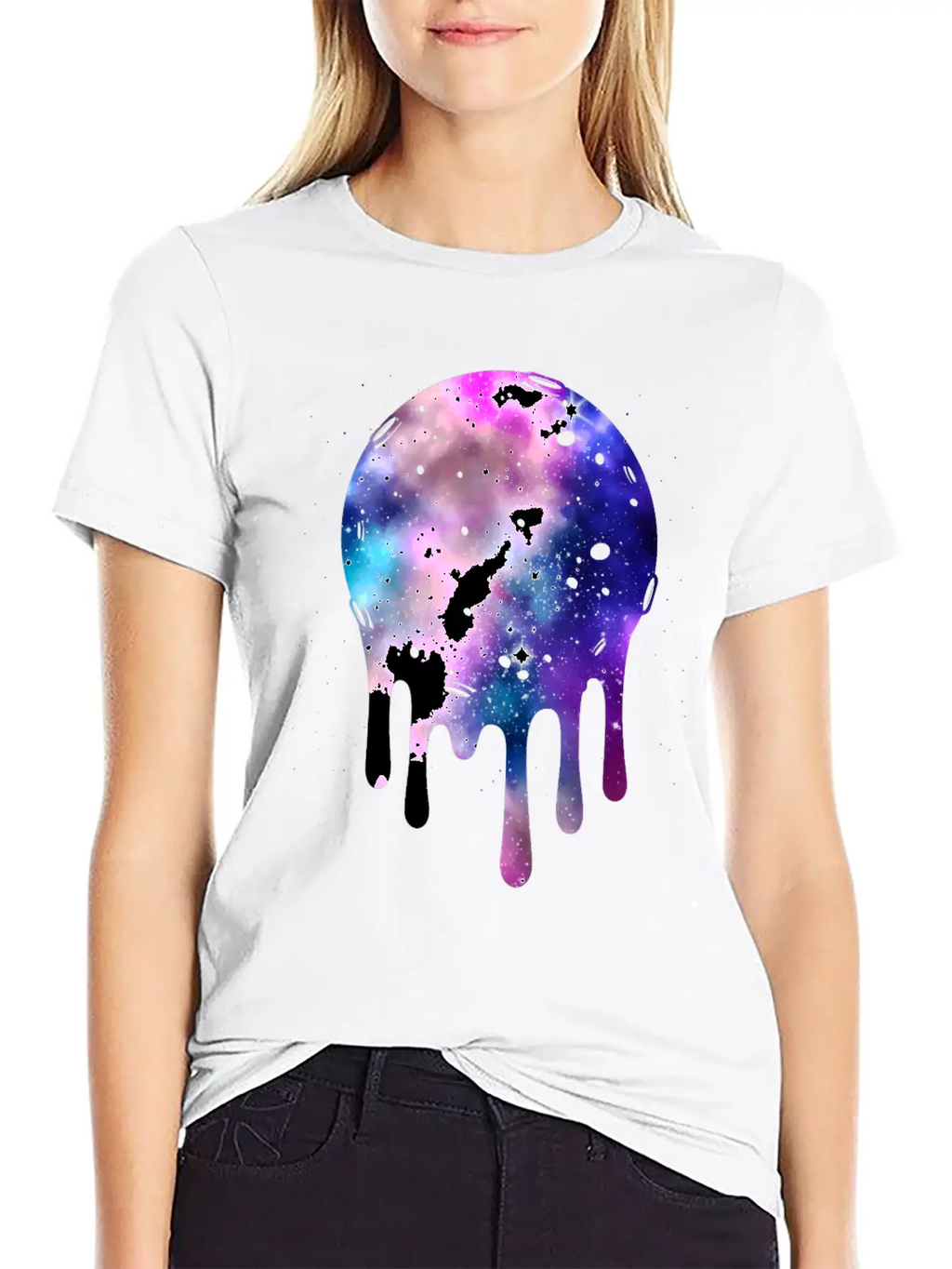 Galaxy Pastel Goth Moon Kawaii Space Basic Graphic T-Shirt – Daily Comfort In Soft Cotton