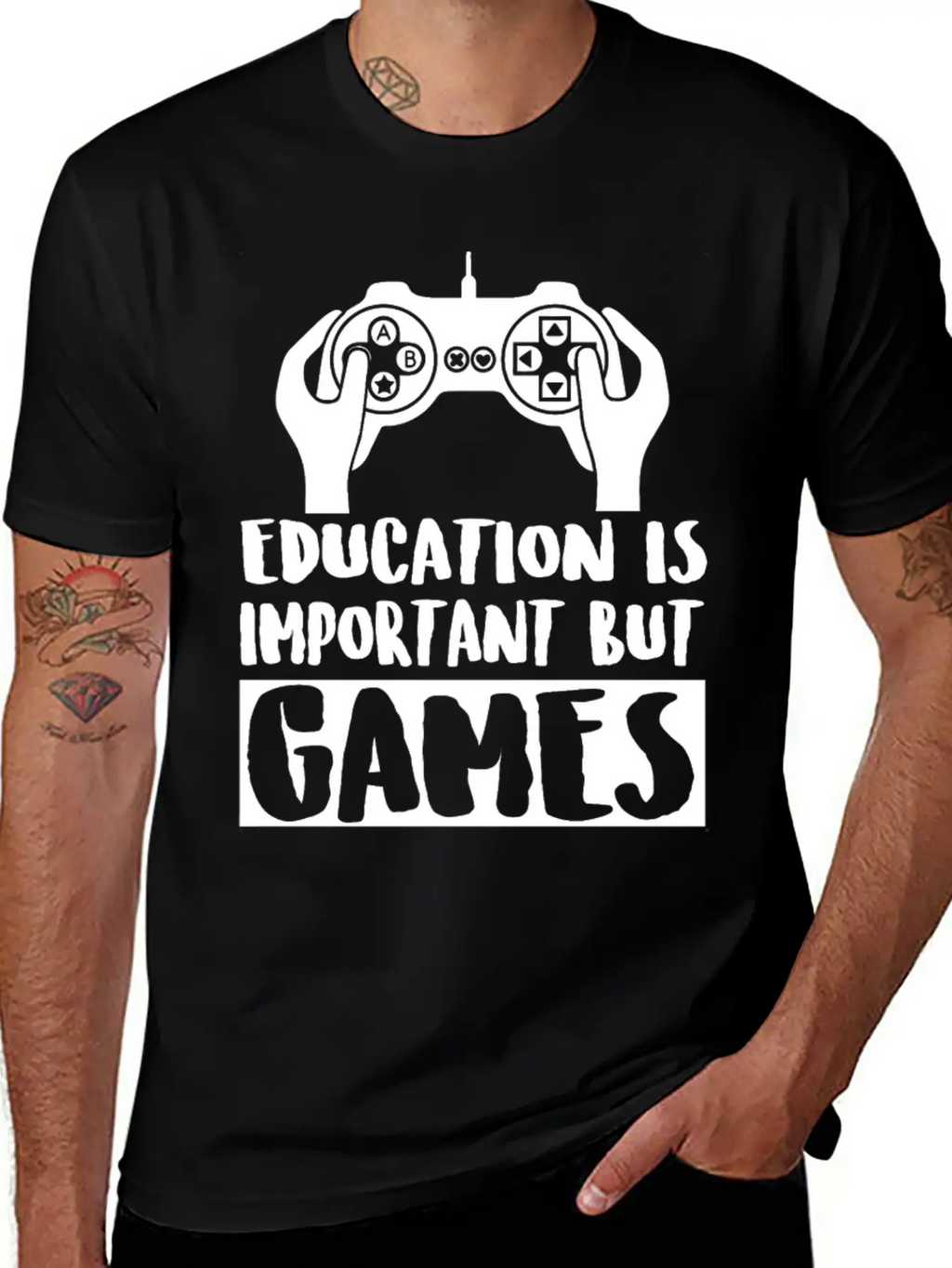 Game - Education Is Important But Games Is Impor Classic Cotton Tee – Unisex Comfort For Any Season