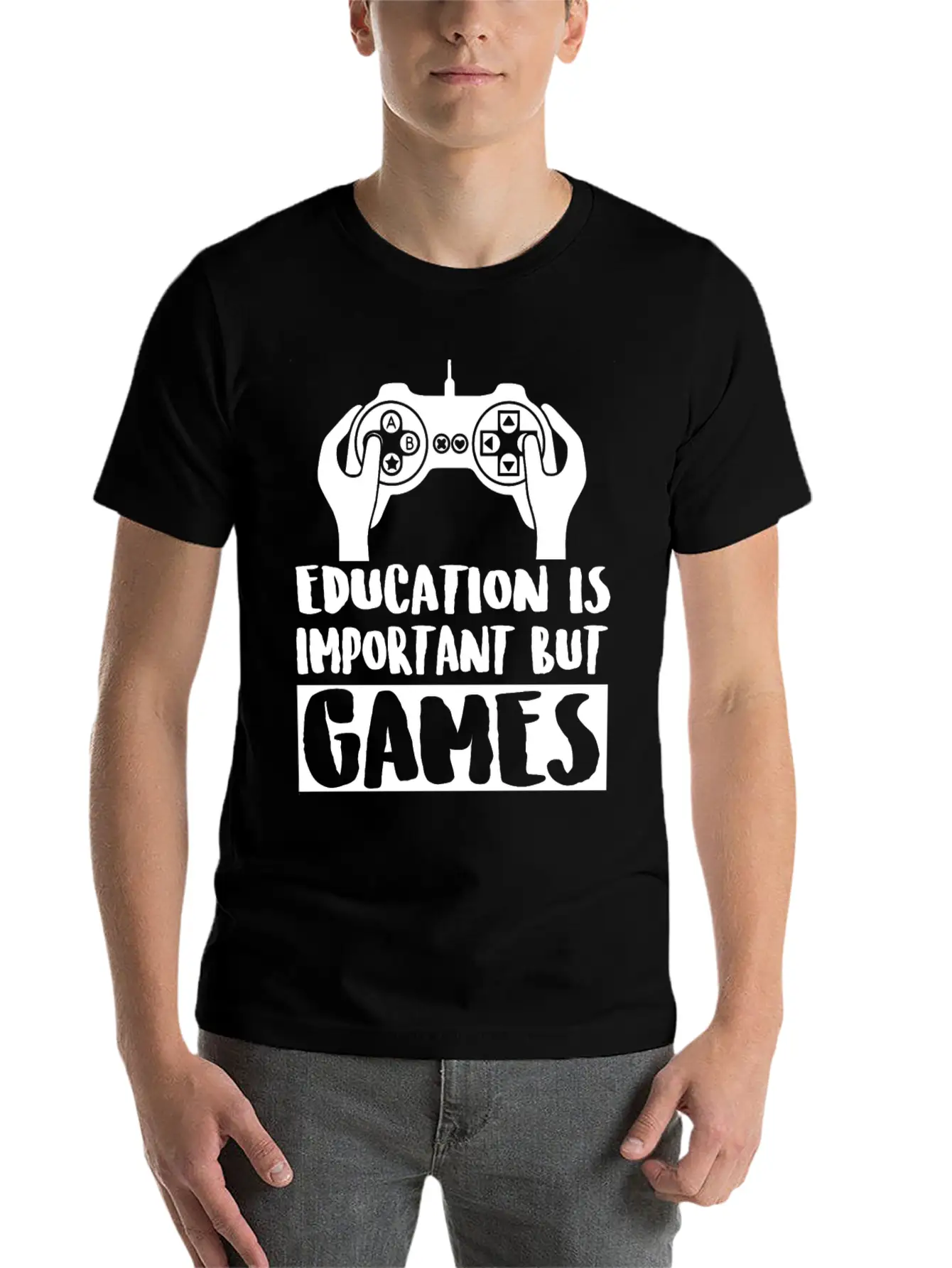 Game - Education Is Important But Games Is Impor Classic Cotton Tee – Unisex Comfort For Any Season