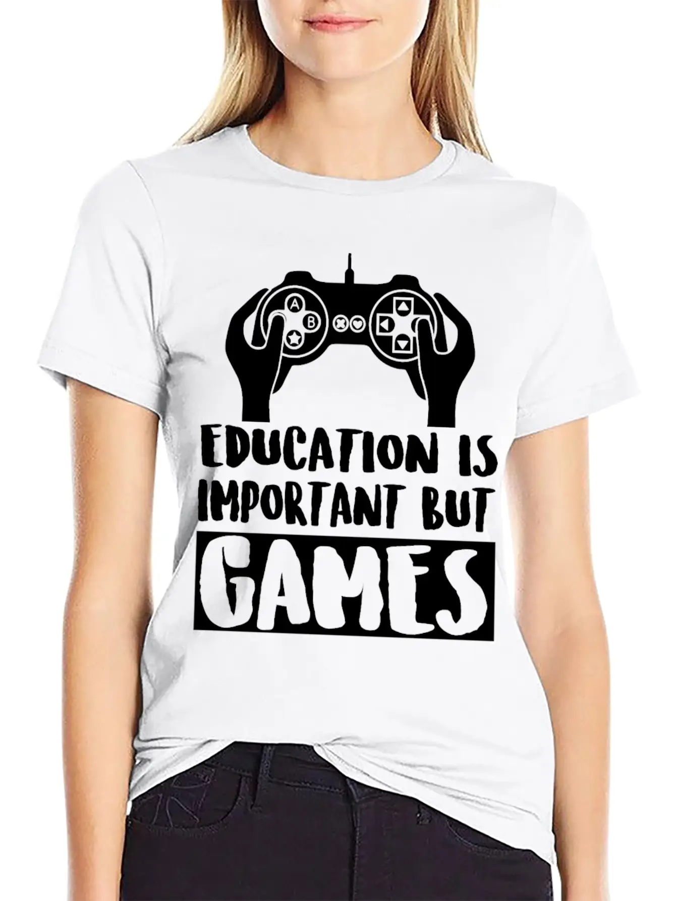 Game - Education Is Important But Games Is Impor Classic Cotton Tee – Unisex Comfort For Any Season