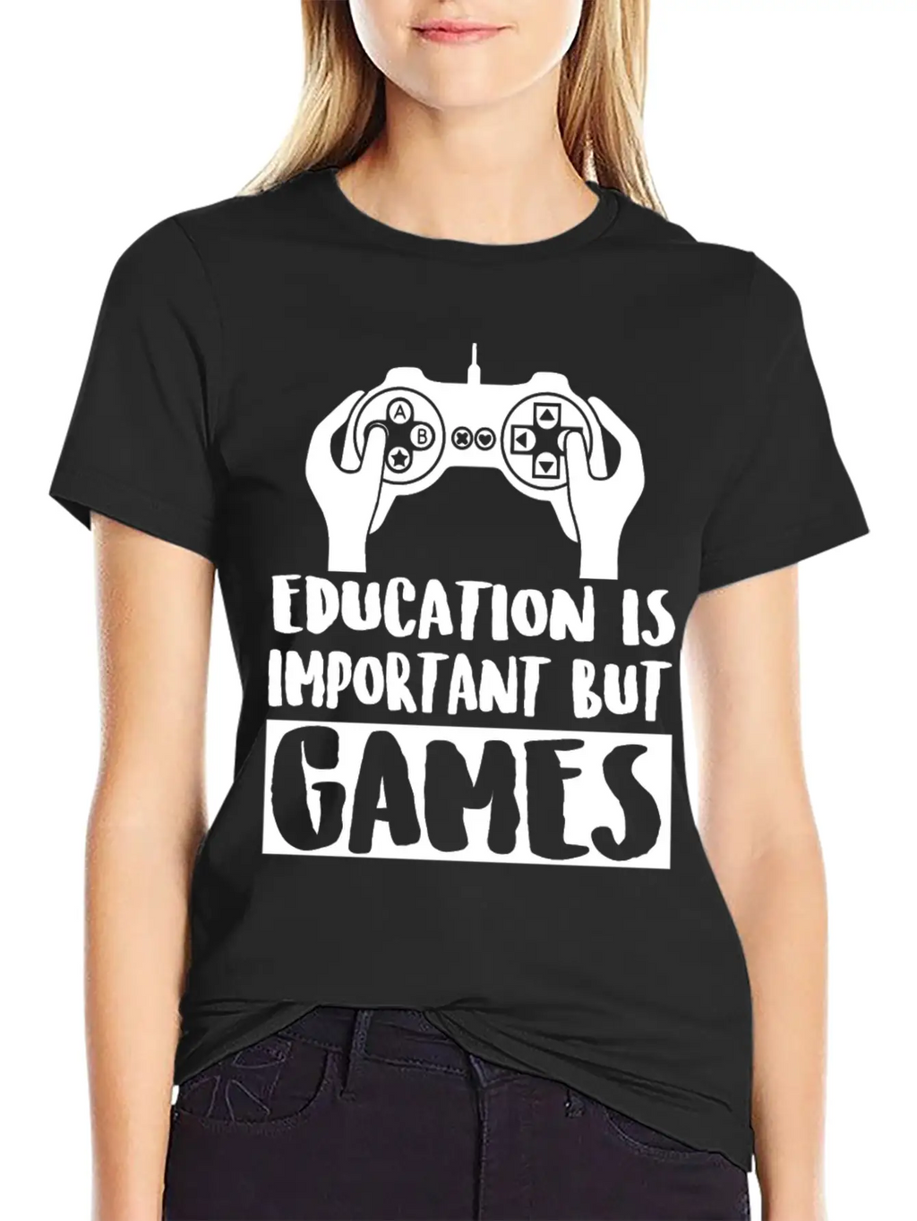Game - Education Is Important But Games Is Impor Classic Cotton Tee – Unisex Comfort For Any Season
