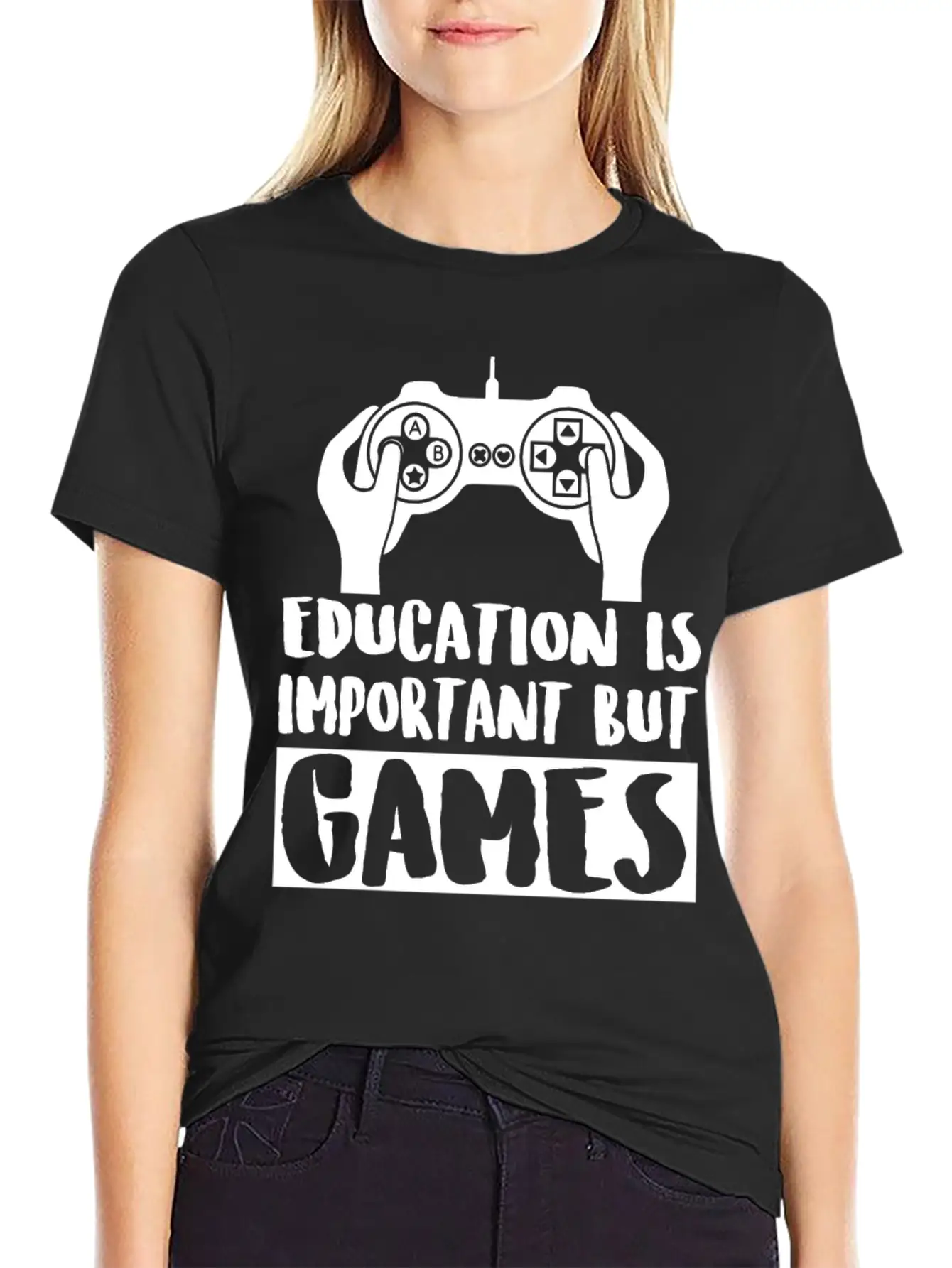 Game - Education Is Important But Games Is Impor Classic Cotton Tee – Unisex Comfort For Any Season