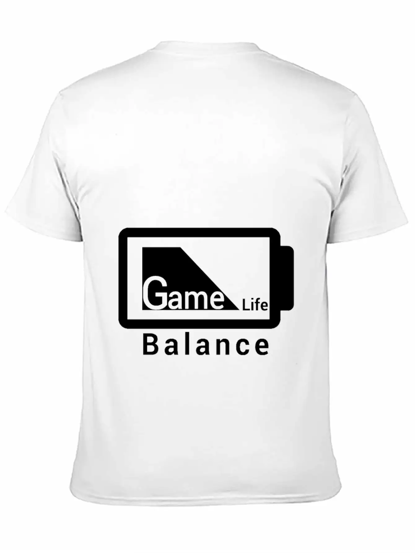 Game Life Balance Battery Design Outside Stylish Everyday T-Shirt – Unisex Basic Cotton Tee