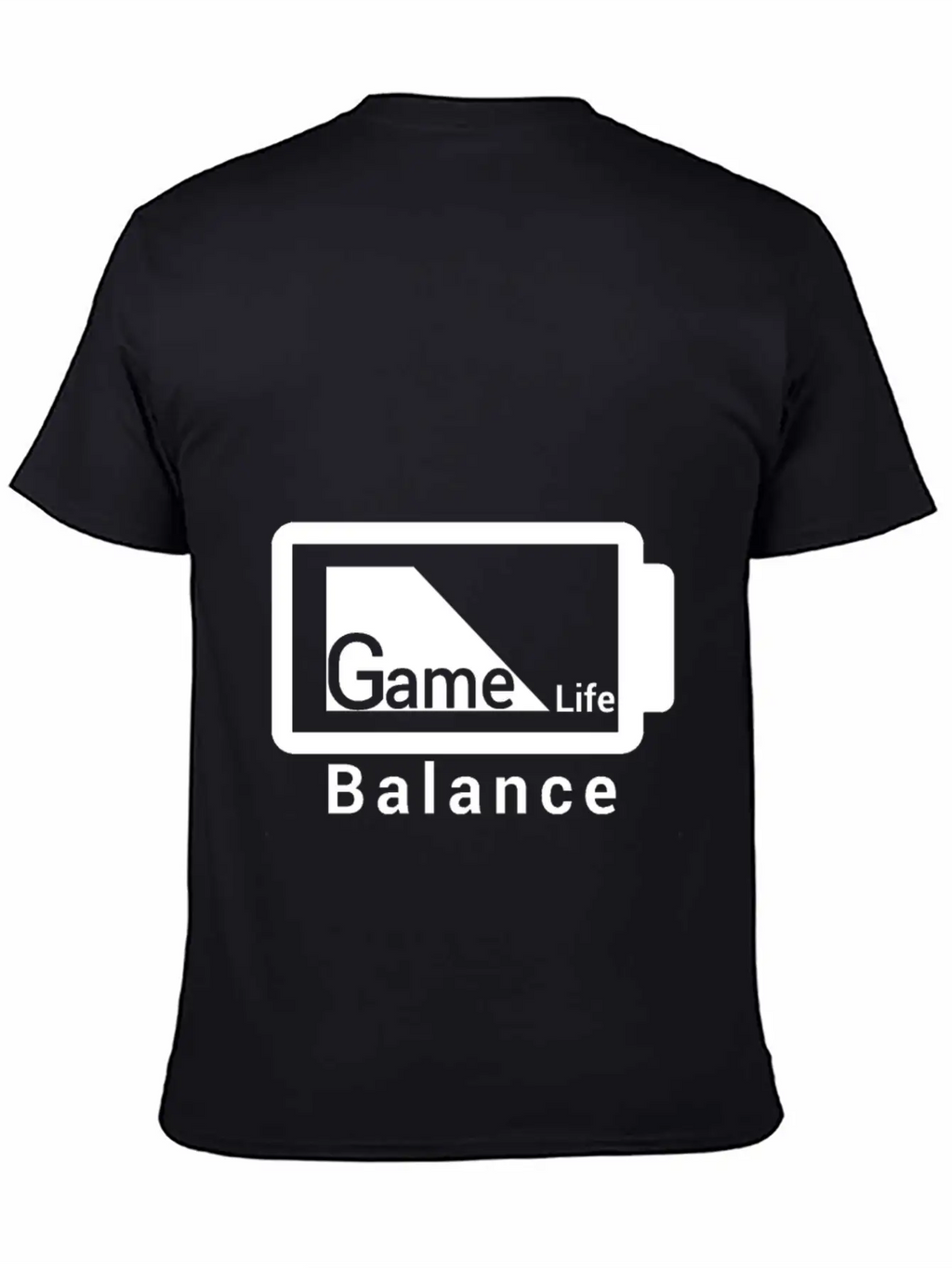 Game Life Balance Battery Design Outside Stylish Everyday T-Shirt – Unisex Basic Cotton Tee