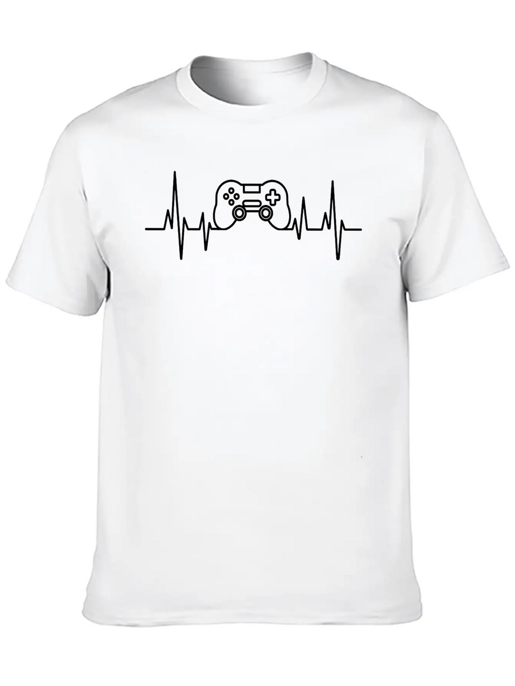 Gamer Heartbeat, Video Games Breathable Soft Cotton T-Shirt – Timeless Casual Look