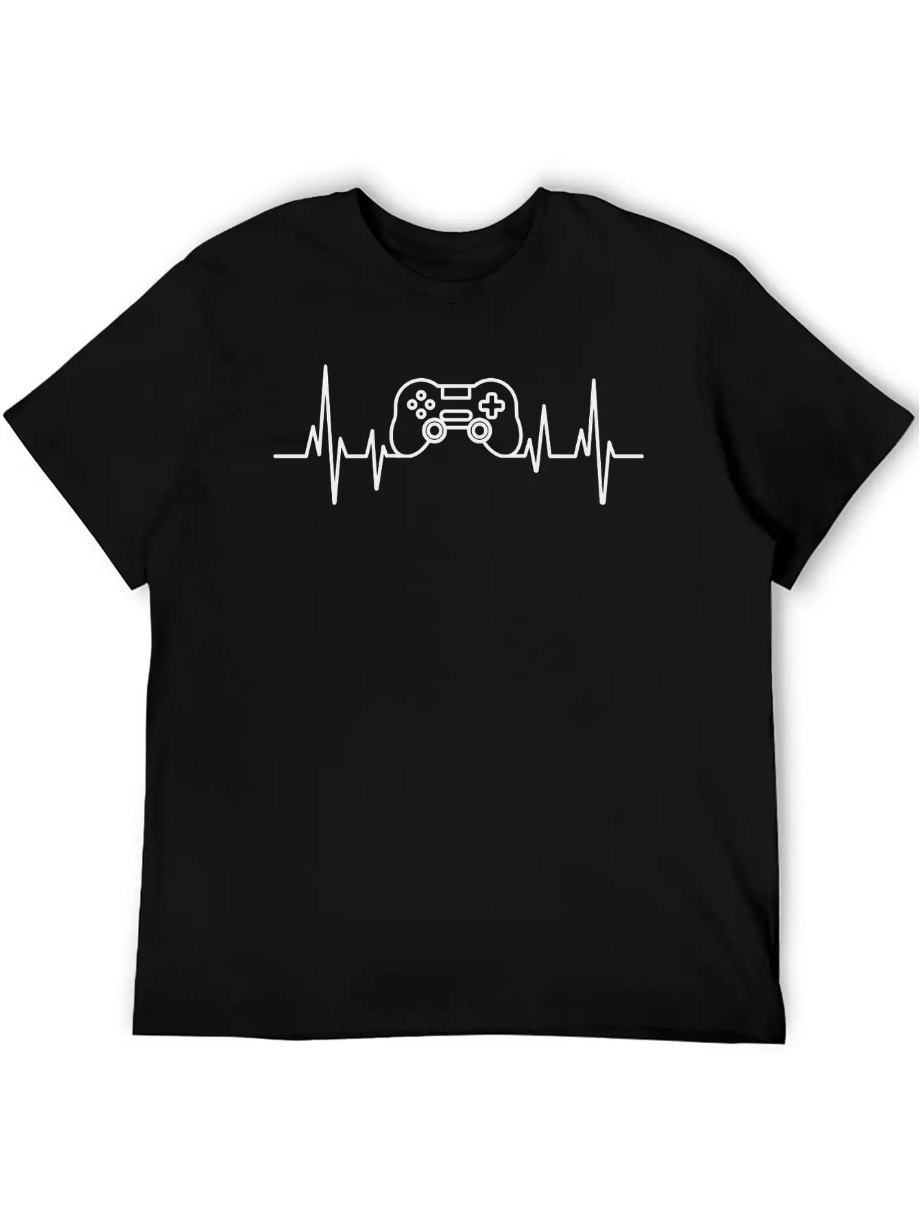 Gamer Heartbeat, Video Games Breathable Soft Cotton T-Shirt – Timeless Casual Look