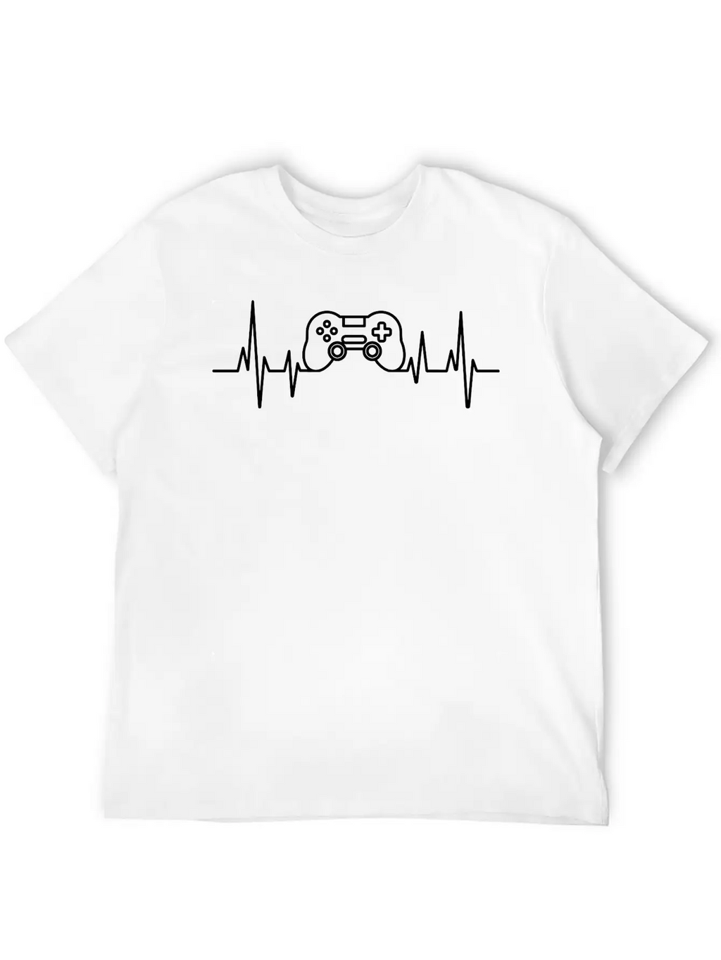 Gamer Heartbeat, Video Games Breathable Soft Cotton T-Shirt – Timeless Casual Look